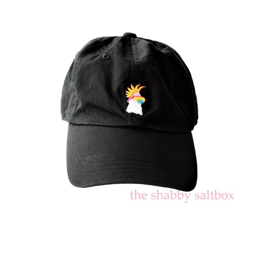 Chubbies Cockatoo Dad Hat Official Weekend Black Adjustable Golf Baseball Cap OS